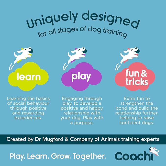 Company of Animals Coachi Multi-Clicker, Dog Accessory, Volume Control with 3 Settings, Easy to Click, Adjustable Wrist Strap, Dog Clicker, for Dog Training, Including Sensitive Dogs and Puppies