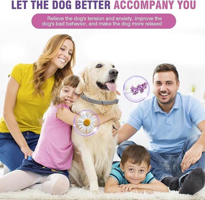 Tcllka Calming Collar for Dogs 4 Packs Dog Pheromone Calm Collars Relief Anxiety Stress Separation Lasts 60 Days
