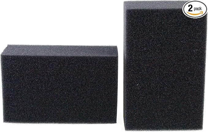 AQUANEAT 2 Pack Aquarium Bio Sponge Filter Media Pad Cut-to-Size Open Cell Foam Sheet for Fish Tank Sump (7.5" x 4.7" x 2.75")