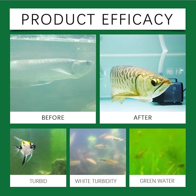 Powerful Aquarium Water Purification Tablet,Water Purification Tablets for Fish Tank,Remove All Kinds of Turbidity from Fish TankWater (4PC)