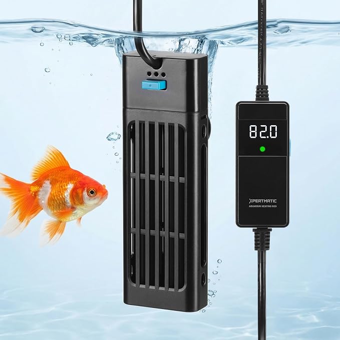 XPERTMATIC Aquarium Heater 300W Submersible Fish Tank Heater for 26–53 Gal | 65–93°F Adjustable External Probe & PID Control, Auto Shut-Off, Quartz Glass, Fresh & Saltwater Safe