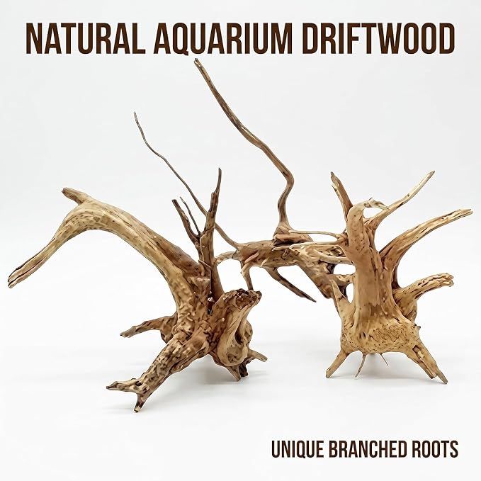 2Pcs Aquarium Driftwood Branches Natural Wood Reptiles Trunk Wood Fish Tank Decoration Plant Stump Ornament Landscaping, Fish Tank Decoration, 8-10cm