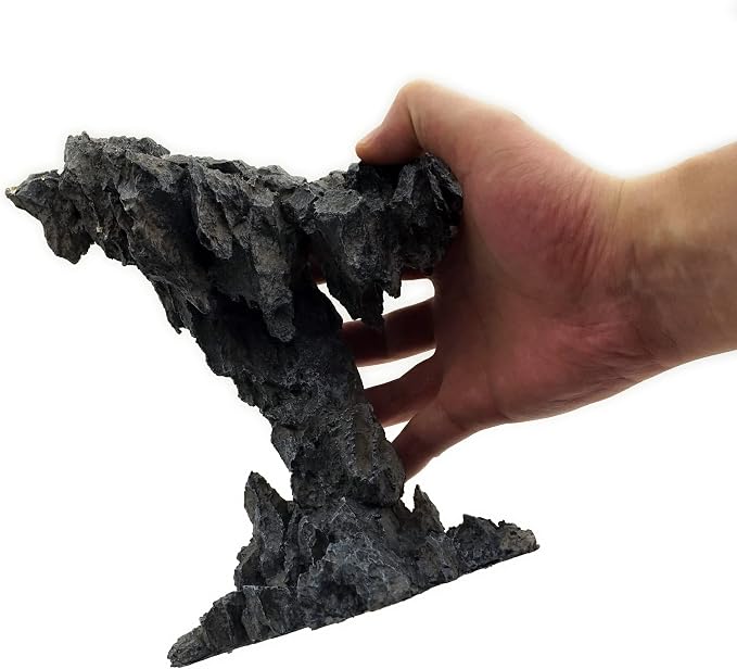 Allcolor Aquarium Rock Decor, 5-Piece Twilight Set for 20-30 Gallon Tanks | Five movable cliff modules create an expansive rimless-style landscape with open swimming space.