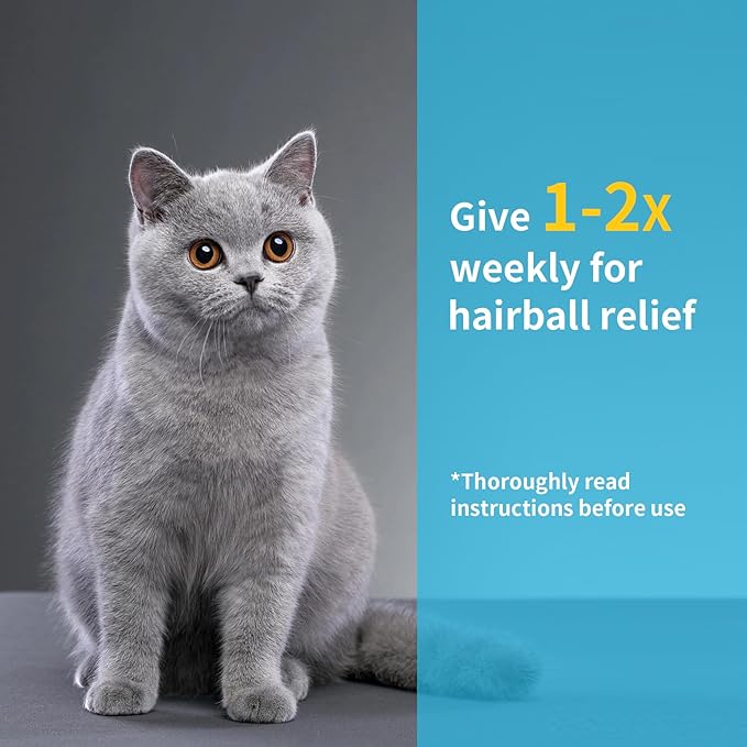 4.23oz Cat Hairball Remedy, Hairball Remedy Gel for Kittens Pet, Care Cat Hairball Supplement-Hairball Treatment for Cats Furball Control Relief Remedy & Digestive Support Hair Ball Relief for Cats