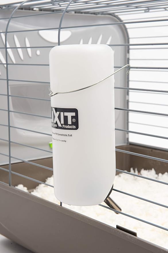 Lixit Widemouth Cage Water Bottles for Rabbits, Ferrets, Guinea Pigs, Rats and Other Small Animals. (White, 32 Ounce)