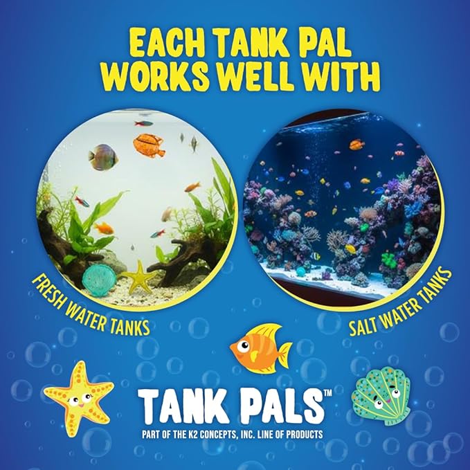 Clarence the Clarifier Fish - 2 pk, Purple - Aquarium Treatment, Clear Cloudy Fresh-Saltwater, Fish-Plant Safe, 10gal Tank Maintenance Each