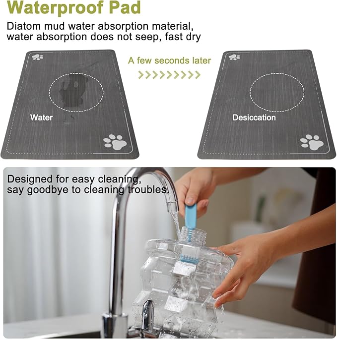 RIZZARI 9L Water Dispenser for Dogs: Ion Exchange System with Activated Carbon - Helps Prevent Urinary Stones - Supports Spinal Health in Senior Dogs - Automatic Stainless Steel Pet Feeder for Garage