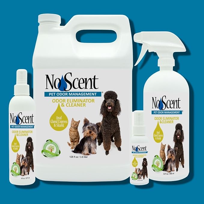 No Scent Anal Gland Express & Skunk Spray Pet Fur Cleaner for Dogs & Cats (128 Fl Oz / 3.8 Liters)