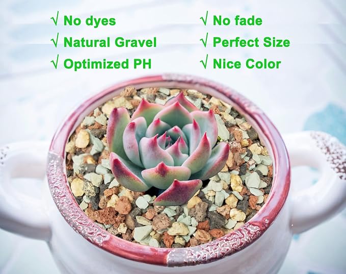 Boniosz 5lb Bonsai Succulent and Cactus Soil 1/8-1/4 inch Gritty Mix Rocks Gravel for Terrarium Top Dressing Decorative Pebbles Potting Soil Amendment for Pots Indoor Plants, Fast Drainage, Balance PH