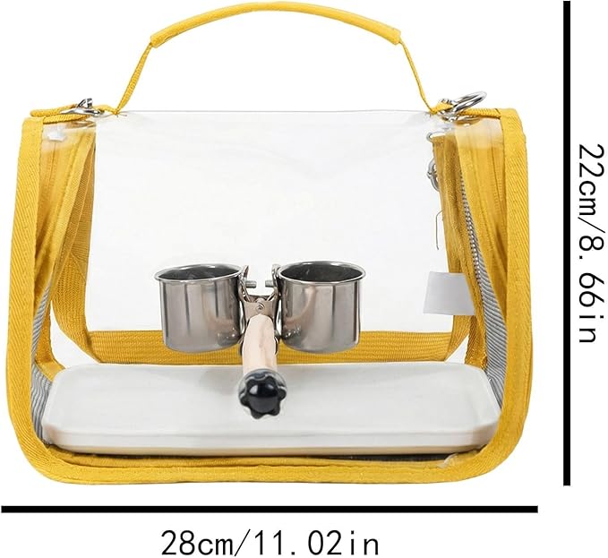 Bird Backpack Carrier - Transport Tote with Perch for Bird | Lightweight Parakeet Cage,for Parrot Parakeet Cockatiel Conure Cockatoo Outdoor Travel Camping Road Trip Vacation