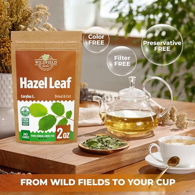 2 oz. Hazel Leaf Herbal Tea (Folium Coryli avellanae) – 56g Dried Hazel Leaf Tea Hojas de Avellano