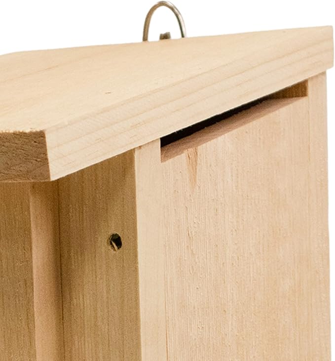 Coveside Basic Western Bluebird Trail Box | Durable Pine Birdhouse with 1.5625" Predator Guarded Entry, Ventilation & Drainage | Eco-Friendly Wooden Nest Box for Bluebirds | Made in USA