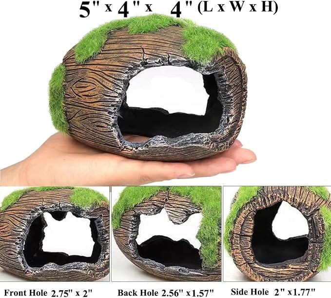 Betta Fish Tank Accessories Decorations, Small Fish Cave Aquarium Hideout, Fish Tank Ornament 5"