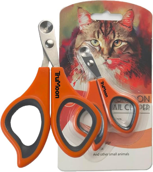 Trumoon Cat Nail Clippers with Safety Guard - Safe 2mm Trimming Circular Hole for Long-Haired, Anxious, or Wiggly Cats, First-Time Trimmers & New Cat Owners