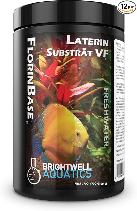 Brightwell Aquatics FlorinBase Laterin Substrat VF - Very Fine Granular High Porosity Clay Base Substrate for Planted and Freshwater Shrimp Aquaria, 700 Grams