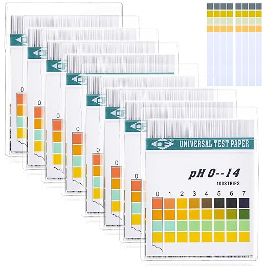 Lounsweer 800 Strips Ph Paper Test, Universal Full Range 0-14, Extensive Test Paper Litmus with Storage Case for Testing Body Acid Alkaline Ph Level Skin Care Aquariums Drinking Water