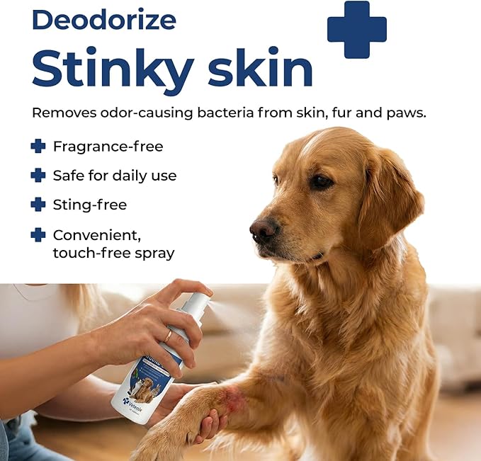 Dog Wound Care Spray | Healing Aid and Skin Repair, Clean Wounds, Relieve Dog Skin Allergies, Safe for All Animals. 3.38 Ounces