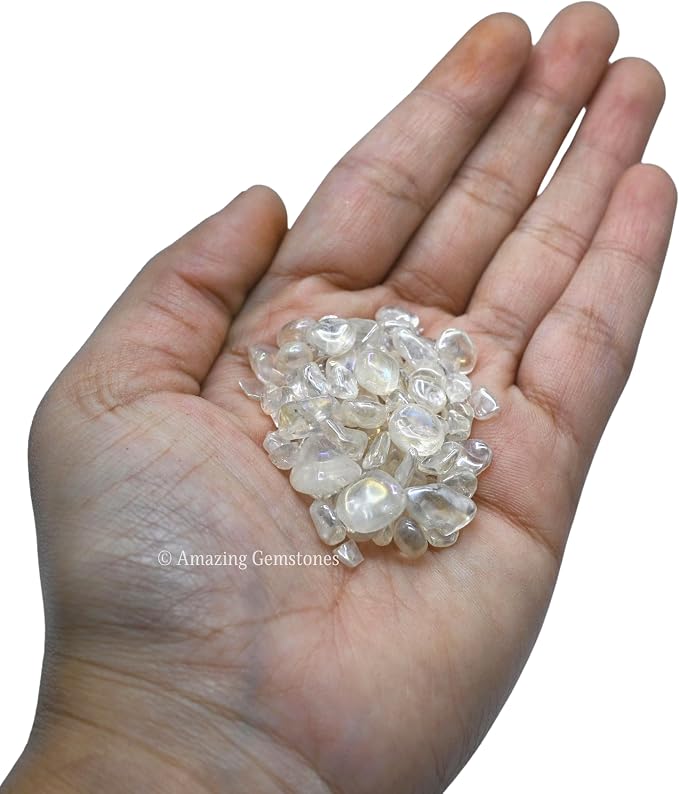 Amazing Gemstone Angel Aura Quartz Crystal Chips Aquarium Gravel Rocks - Bulk Fish Tank Gravel, Small Tumbled Stone Chips, Tiny Crystals for Decoration (Natural AAA Grade Gemstones), 1 Pound