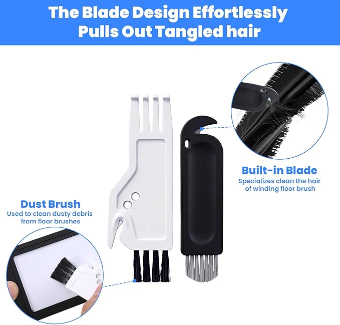 4 PCS Handheld Vacuum Cleaner Brush, 4 Styles Universal Dusting Brush, 2 in 1 Vacuum Roller Cleaning Tool for Sweeping Robot