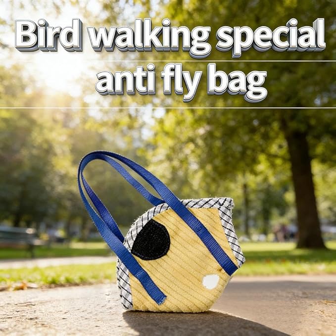 Bird Travel Carrier, Portable Bird Bag with Escape Resistant Outdoor Harness Vest for Small Medium Parrots, Cockatiel, Budgie, Ideal for Travel and Outdoor Adventures (M) (8.5cm)