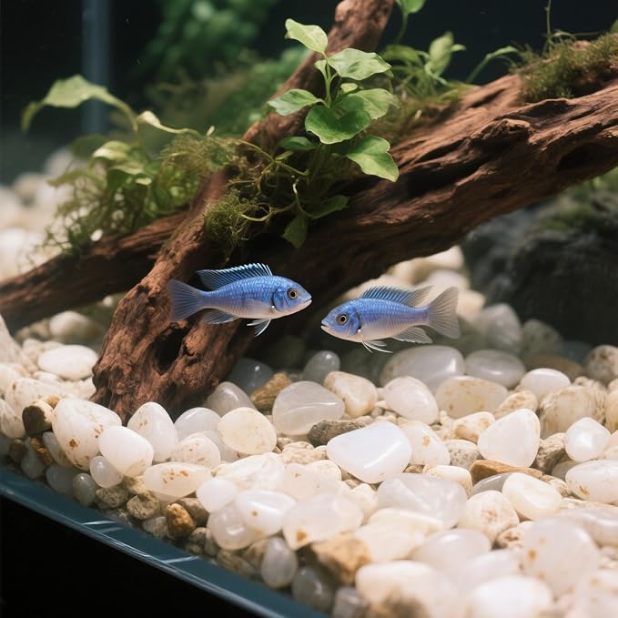 0.96LB Natural Crushed Stones Aquarium Gravel Vase Filler Succulent Rocks Fish Tank Decor Pebbles Polished Irregular Shaped Bulk - White
