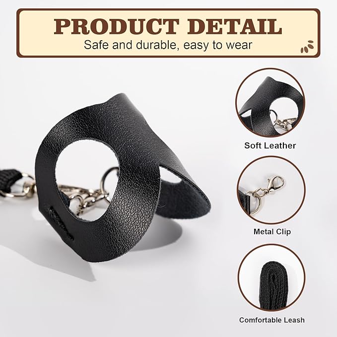3Pcs Sugar Gilder Harness and Leash Set, Adjustable Squirrel Harness Small Animal Training Walking Vest for Rabbit, Guinea Pigs, Bearded Dragon (Black)