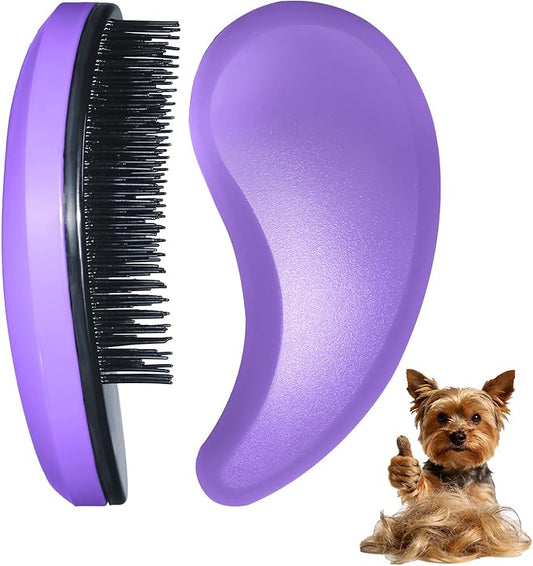 Small Dog Brush - Puppy Hair Brush- Grooming Tool for Teddy, Yorkies, Maltese, Shih Tzu, Chihuahua (Purple)