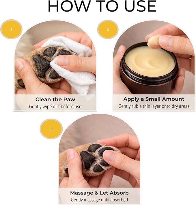 Dog Paw Balm & Dog Nose Balm – 8-in-1 Paw Protector with Beeswax Barrier & Botanical Complex – Lick Safe Paw Wax for Dry Cracked Paws, Hot Pavement, Snow & Winter Salt – for Dogs & Cats