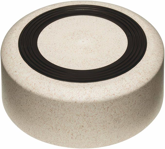Loving Pets - Dolce Bamboo - Eco-Friendly Pet Bowls & Dishes for Dog, Cats, Puppy Food and Water Dish -Sustainable and Dishwasher Safe, Made with Real Bamboo (Large, Oat-Beige)