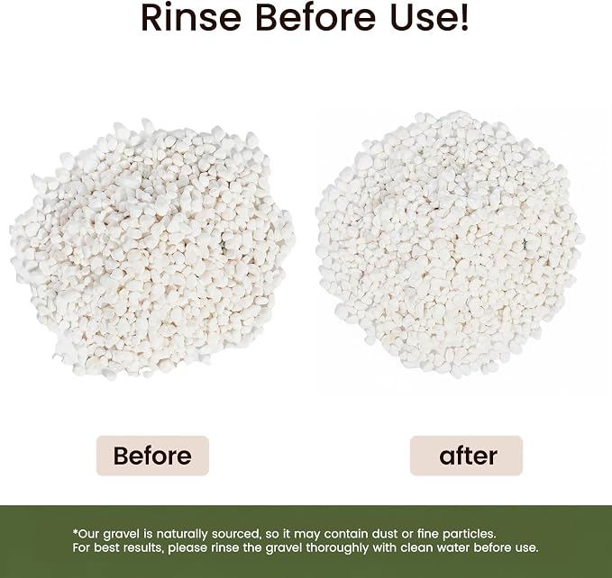 36 LBS Natural Gravel for Fish Tank, StoneCreek Betta Fish Aquarium Gravel, Vase Filler, River Rocks, Fish Tank Decorations, Perfect for Aquarium Decor, Fish Tank, Indoor Plant, White