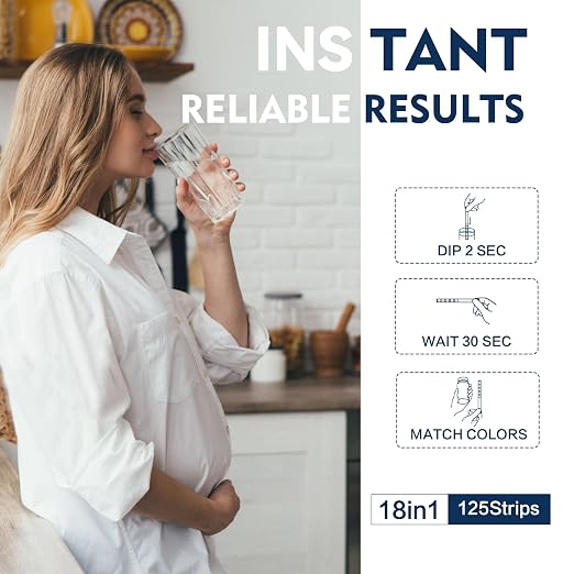 All-New 18 in1 Drinking Water Test Kit-125 Water Quality Test Strips | for Well Tap Test Kit Water Testing Strips for Home Drinking Water Testing,Hardness,Chlorine, Lead,Iron, Copper,Fluoride