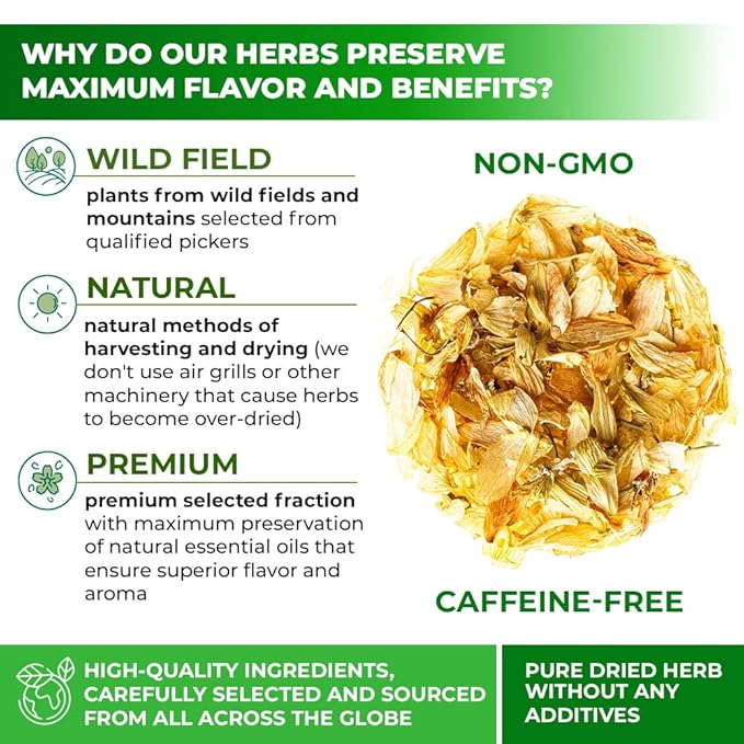 4 oz. Hops Herb Dried Tea Hops Flowers Herbal (Humulus Lupulus L.) - 113 Gramm Herb Tea Lupulo Entero