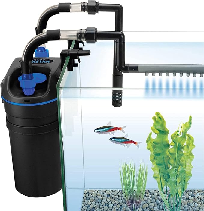 Penn-Plax Cascade Canistar Hang-On Canister Aquarium Filter – Great for Freshwater and Saltwater Fish Tanks – 108 Gallons per Hour (GPH)