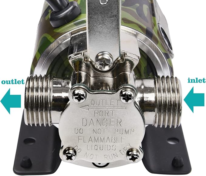 TIGEROAR Water Transfer Pump 115V With Switch 330 GPH Utility Pump Portable | 0.1HP Pool Pump Electric Pump with 6 ft. Hose and 3/4 in. Ports for Water Draining Filling Removing Flushing Spraying