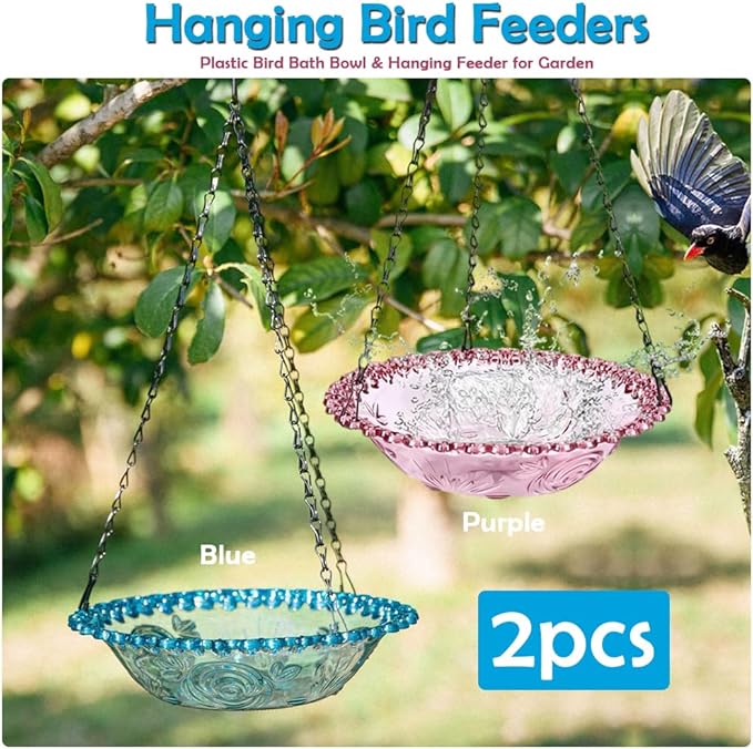 Seed Catcher for Bird Feeders, 20'' Bird Feeders for Outdoors Hanging, Birds Feeder Seed Catcher Tray with Adjustable Hanging Hook for Outdoor Garden Accessories (Grey Pink)