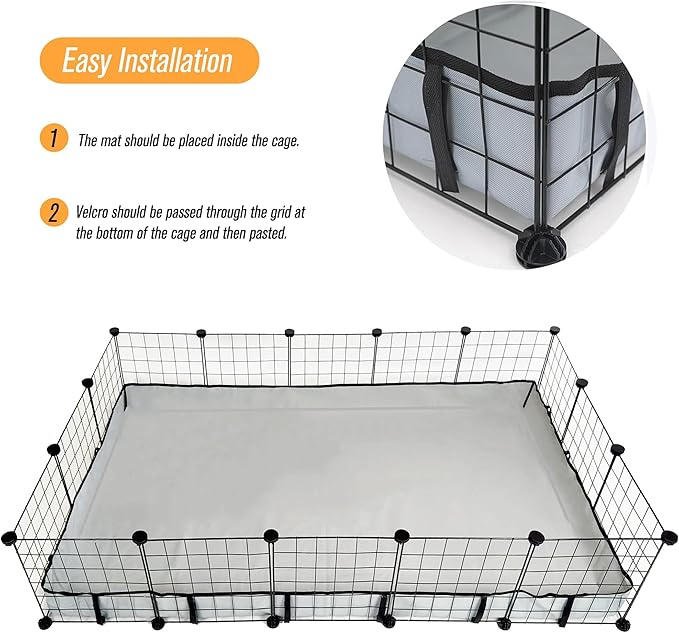 DZWLKJ Guinea Pig Cage Liner Tarp Bottom Waterproof and Washable Base Also for Rabbits, Bunny, Chinchesillas, Hedgehog, Ferrets and Other Small Animals(36x60 inches)