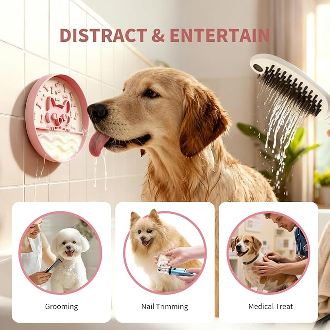 Slow Feeder Dog Bowl with Non-Slip Base, Silicone Puzzle Dog Food Bowl with Unique Design, Slow Feeding Bowl for All Types of Dogs Cats, Interactive Slow Eating, Anti-Choking
