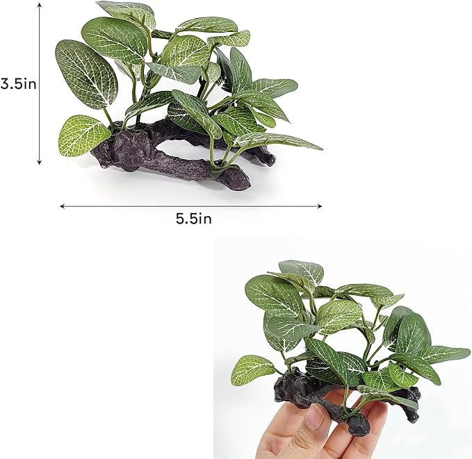 3PCS Artificial Fish Tank Plants Silk Aquarium Plants for Betta Fish