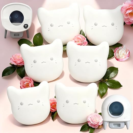 PurifyLogix 6PCS Universal Pets Deodorizing Pods for Automatic Cat Litter Box, Odor Remover for Fumoi Automatic Cat Litter Box, Camellia Flower Scented, Long-Lasting Fragrance, Keep Home Fresh