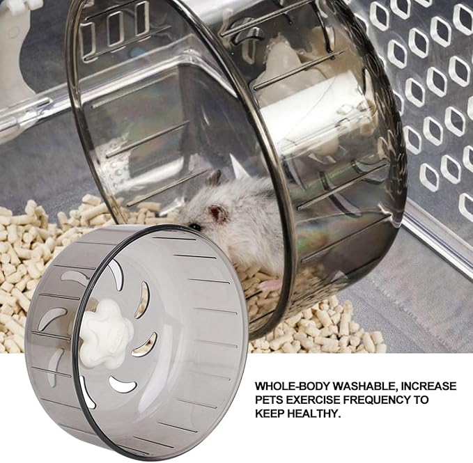 Hamster Wheel Running Toys, Hamster Flying Saucer Silent Running Exercise Wheel for Real Hamsters 15 Cm Attachment to Wired Cage Syrian Wheels Clip On Cable Heeled Large Little