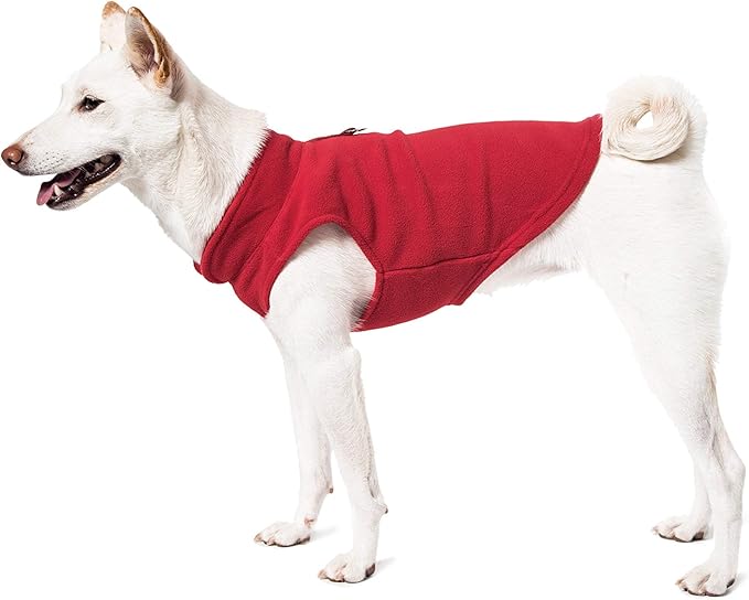 Gooby - Fleece Vest, Small Dog Pullover Fleece Jacket with Leash Ring, Pumpkin, X-Large
