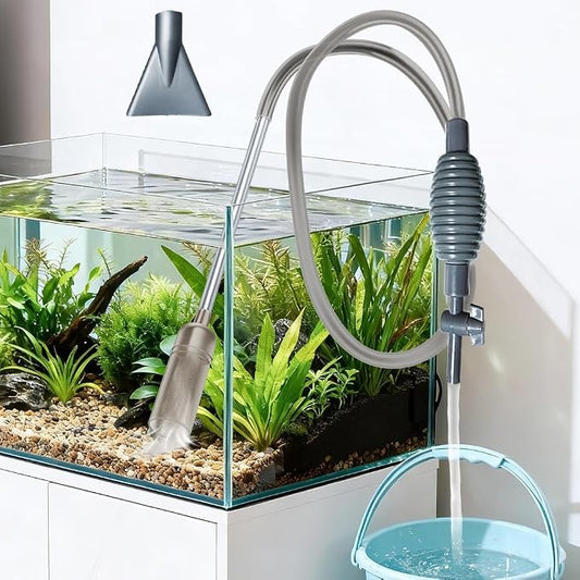 6.23ft Aquarium Siphon Vacuum Cleaner for Aquariums, Clean Gravel & Sand | Fish Tank Cleaner, Gravel Vacuum for Aquarium, Aquarium Siphon, Aquarium Vacuum, Water Changer, Fish Tank Siphon