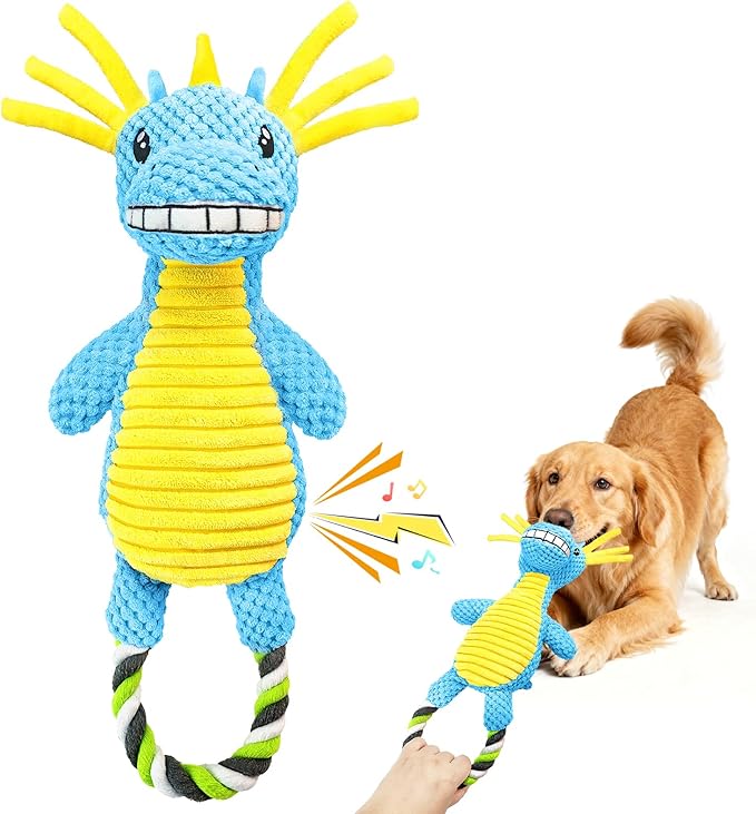 Fuufome Squeaky Dog Toys for Large Dogs： Durable Large Dog Toys for Medium and Small Breeds -Plush Pet Toys to Keep Dogs Busy
