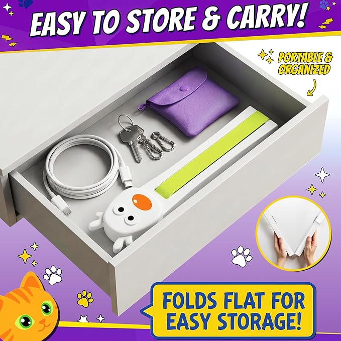 Interactive Cat Toy for Indoor Cats: Door-Mounted Automatic Moving Enrichment Cat Toy with Adjustable Motion Modes, Rechargeable Electric for Kittens & Bored Adult Cats, Hands-Free Pet Play Accessory