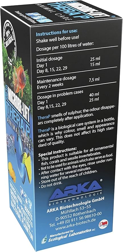 MICROBE-LIFT THERAPH16 TheraP Fish Care Treatment for Freshwater and Saltwater Home Aquariums and Tanks, 16 Ounces (Pack of 4)