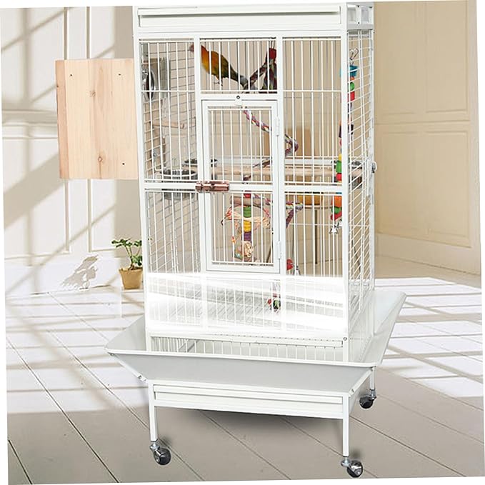 Transparent PVC Bird Cage Baffle,4Pcs Bird Cage Seed Catcher Guard,Anti-Scatter Mess-Free Clear Cage Liner for Parrot, Parakeet, Macaw