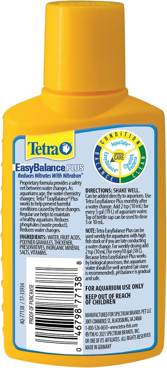 Tetra EasyBalance Plus 3.38 Ounces, Weekly Freshwater Aquarium Water Conditioner (836135) (Pack of 2)