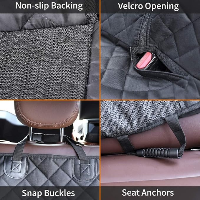 Dog Car Seat Cover for Back Seat Pet Cover for Dogs Waterproof Car Seat Protector Bench Seat Cover, Scratchproof Nonslip Durable Car Seat Covers for SUV,Truck &Cars(Standard Size:52W*48L)