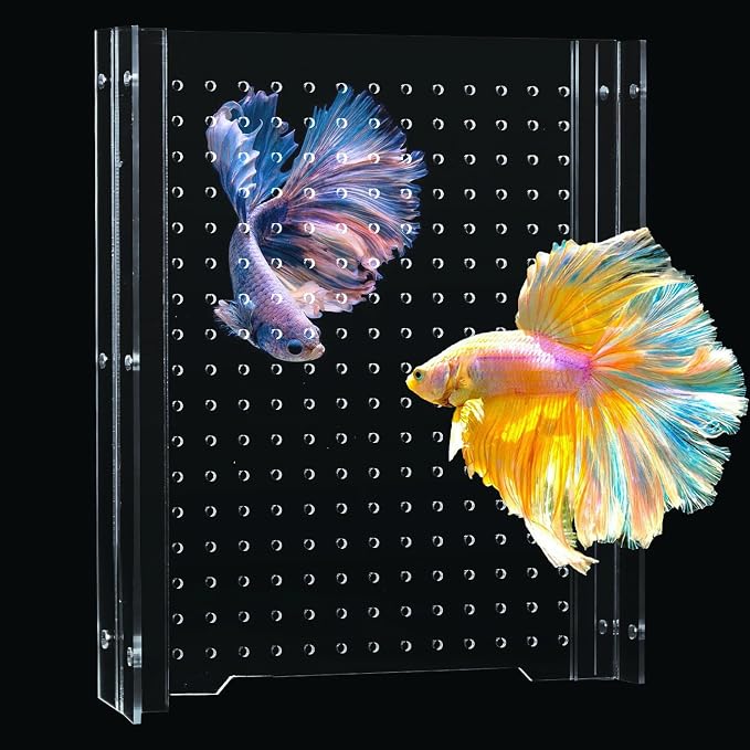 Acrylic Fish Tank Divider,Aquarium Divider Fit for 15 Gallon/ 20 Gallon Long Tank,Adjustment Clear Fish Tank Separator Set with Suction Cups(15gal/20gal Long)