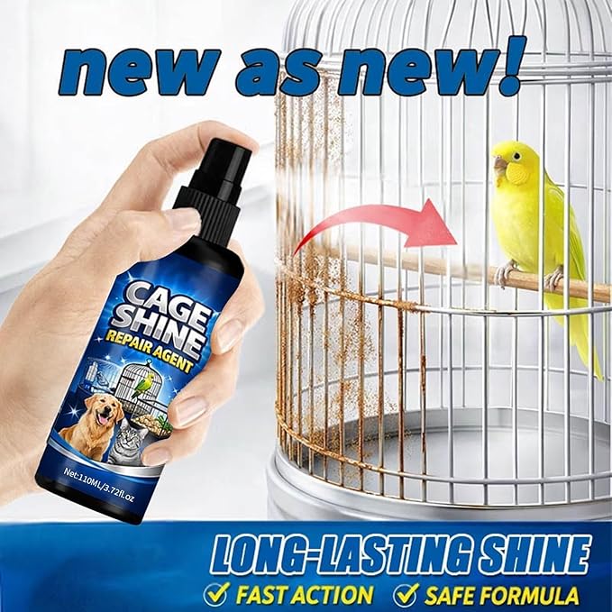 Acting Cage Cleaner, Bird Cage Spray Solution, Droppings Breakdown Formula with Odor Control, Hygienic Pet Cages Liquid, Bird Habitat Cleaning Spray for Home